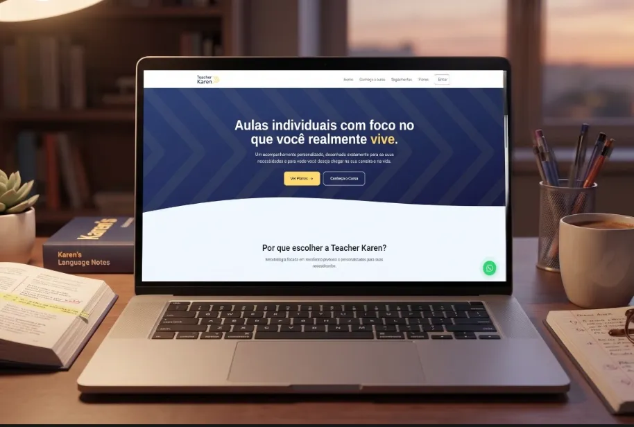 Tela do sistema Plataforma de Ensino Online